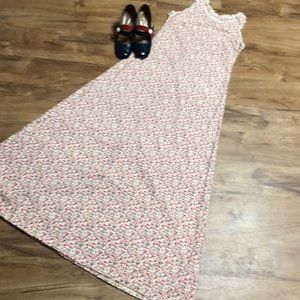Vintage cotton floral maxi dress